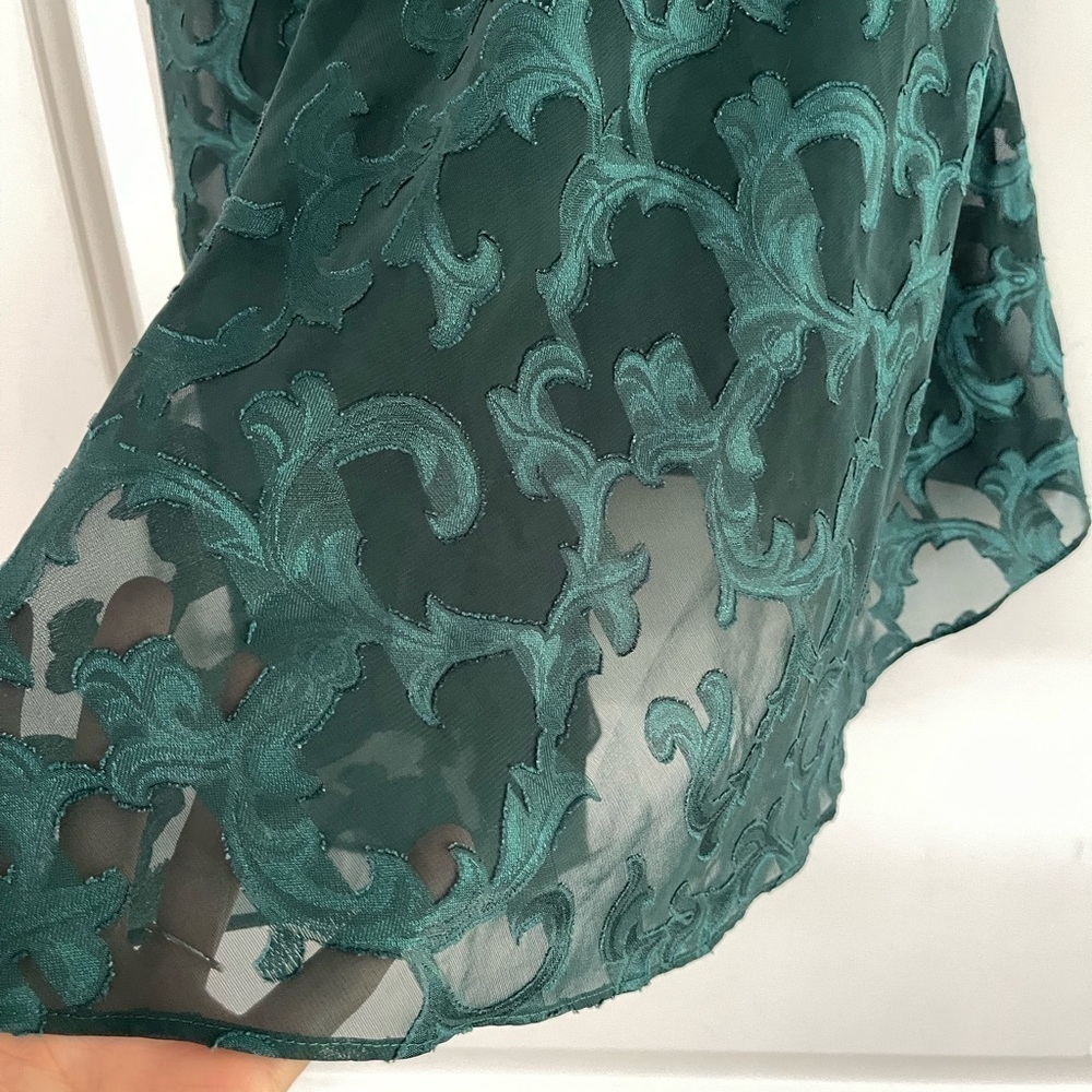 Vintage Victoria’s Secret Gold Label Forest Green Slip Dress - L - Picture 2 of 5